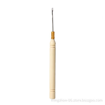 Handle Crochet Hook Threader Pulling Needle For Linking Micro Rings Loop Needle Hair Extension Braiding Wig Tools